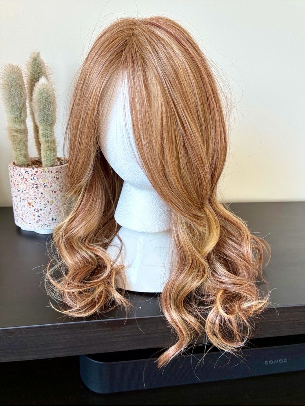 Women's Strawberry Blonde Belle Tress Wig “Diva” in Sunset blonde auburn red